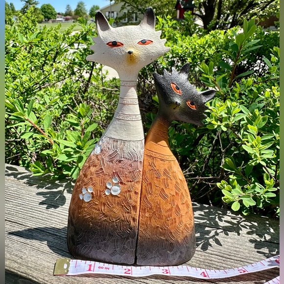 Artforum Cats Set of 2 Resin for Cards Paw Print Ornaments Figurines - Picture 4 of 7